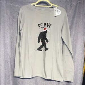 Natural Reflections Gray 'Believe' Long Sleeve Shirt